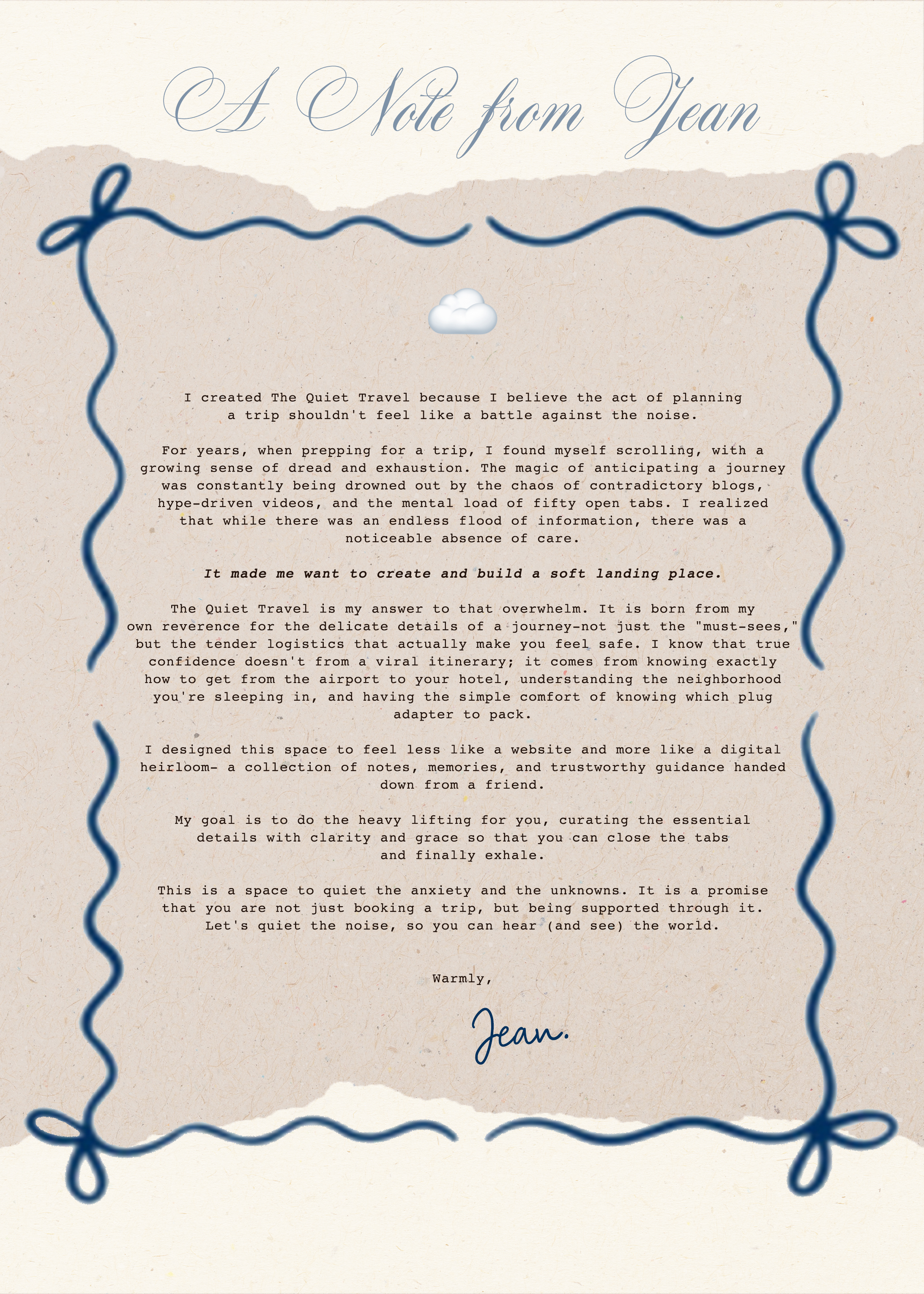 About me Quiet Travel